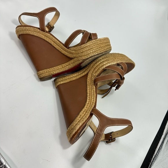Christian Louboutin Anabela Caramelo espadrille wedges size 11 - Picture 12 of 15